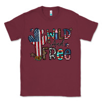 Burgundy wild and free Classic Tee - CowhideDigitalArt