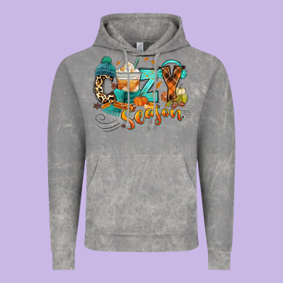 Cozy Season Fall Vintage Hoodie Designed By Ranaportraitstore