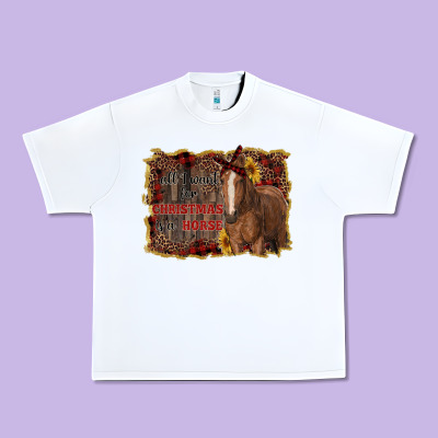 All I Want For Christmas Is A Horse Urban Heavy Tee Designed By Ranaportraitstore