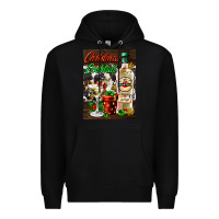 Black christmas cocktail martini  air freshener Premium Hoodie - AdoDesignShop