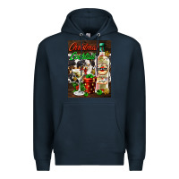 Navy christmas cocktail martini  air freshener Premium Hoodie - AdoDesignShop