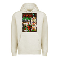 Oatmeal Heather christmas cocktail martini  air freshener Premium Hoodie - AdoDesignShop