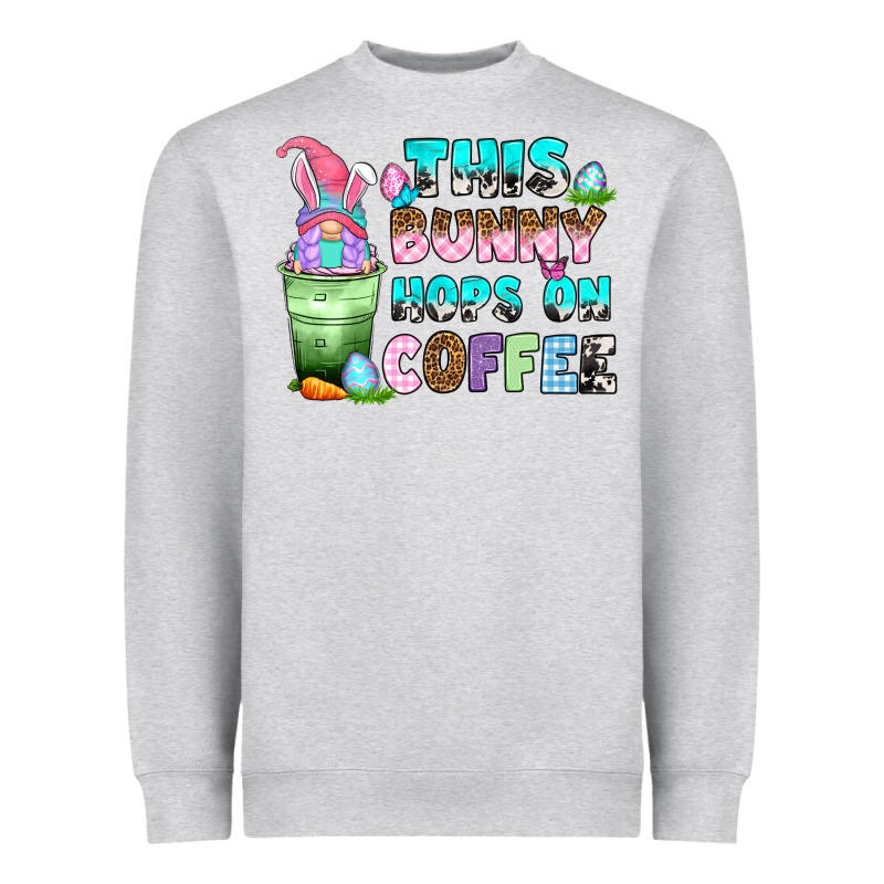 This Bunny Hops On Coffee Heavyweight Sweatshirt by Zillion Design Studio | Teevron