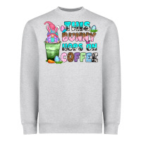 Heather Grey this bunny hops on coffee Heavyweight Sweatshirt - Zillion Design Studio