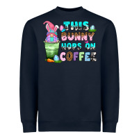 Navy this bunny hops on coffee Heavyweight Sweatshirt - Zillion Design Studio