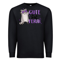Black cute but feral Premium Sweatshirt - MaliasSmallBusiness