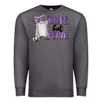 Charcoal Heather cute but feral Premium Sweatshirt - MaliasSmallBusiness