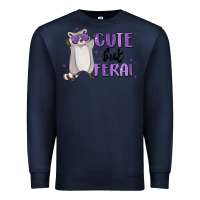 Navy cute but feral Premium Sweatshirt - MaliasSmallBusiness