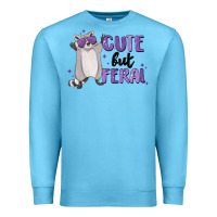 Ocean Blue cute but feral Premium Sweatshirt - MaliasSmallBusiness