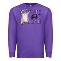 Purple cute but feral Premium Sweatshirt - MaliasSmallBusiness