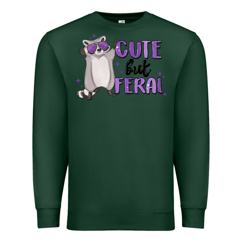 Cute But Feral Premium Sweatshirt by MaliasSmallBusiness | Teevron