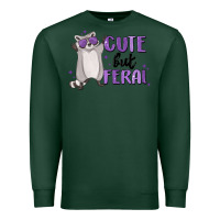 Sports Green cute but feral Premium Sweatshirt - MaliasSmallBusiness