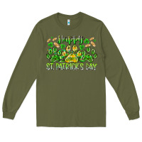 Army Green heppy st. patricks day Long Sleeve Tee - RacoonDesign