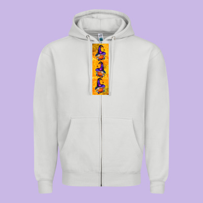 Halloween Gnome Pen Wrap Zipper Hoodie Designed By Bundleandbundleshop