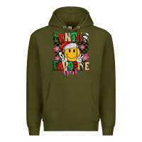 Army Green santas favorite girl Premium Hoodie - MaliasSmallBusiness