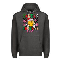 Charcoal Heather santas favorite girl Premium Hoodie - MaliasSmallBusiness