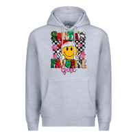 Heather Grey santas favorite girl Premium Hoodie - MaliasSmallBusiness