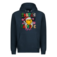Navy santas favorite girl Premium Hoodie - MaliasSmallBusiness