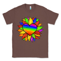 Chestnut lgbtq color heart and sunflower Classic Tee - HRA Design Shop