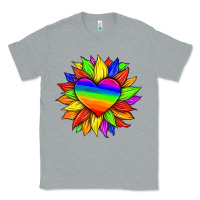 Lgbtq Color Heart And Sunflower Classic Tee | Teevron