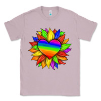 Lilac lgbtq color heart and sunflower Classic Tee - HRA Design Shop
