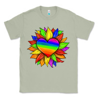 Matcha lgbtq color heart and sunflower Classic Tee - HRA Design Shop