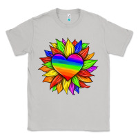 Moon Dust lgbtq color heart and sunflower Classic Tee - HRA Design Shop