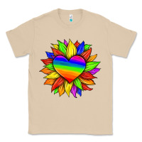 Mushroom lgbtq color heart and sunflower Classic Tee - HRA Design Shop