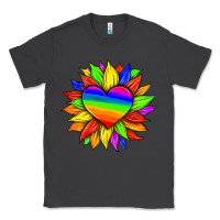 Smoke lgbtq color heart and sunflower Classic Tee - HRA Design Shop