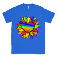 True Royal lgbtq color heart and sunflower Classic Tee - HRA Design Shop