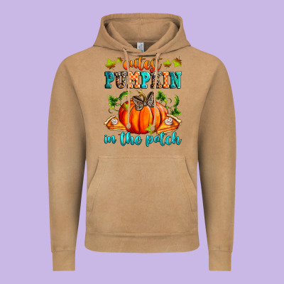 Cutest Pumpkin In The Patch Vintage Hoodie Designed By Ranaportraitstore