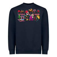 Navy day of the dead Heavyweight Sweatshirt - texasbilliewilder