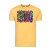 Vintage Mustard mardi gras brush strokes king cake and craw fish Vintage Tee - RanaPortraitStore