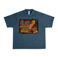 Midnight Navy all i want for christmas is a horse brown horse Urban Heavy Tee - RanaPortraitStore