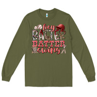 Army Green hey batter batter swing Long Sleeve Tee - RacoonDesign