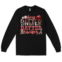Black hey batter batter swing Long Sleeve Tee - RacoonDesign