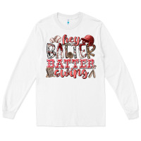 White hey batter batter swing Long Sleeve Tee - RacoonDesign