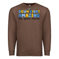 Chestnut down right amazing down syndrome awareness Premium Sweatshirt - MaliasSmallBusiness