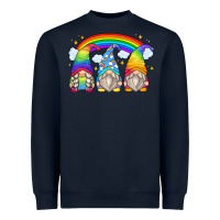 Navy rainbow gnomes Heavyweight Sweatshirt - Zillion Design Studio
