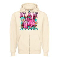 Sandshell Breast Cancer My Aunt İs A Fighter Zipper Hoodie - Artiststas