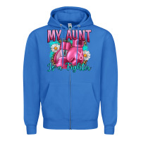 True Royal Breast Cancer My Aunt İs A Fighter Zipper Hoodie - Artiststas