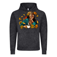 Vintage Black Fall afro woman with coffee Vintage Hoodie - RanaPortraitStore