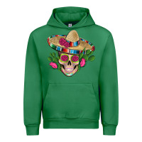 Emerald mexican skull sombrero roses cactus serape Urban Hoodie - Artiststas