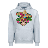 Heather Grey mexican skull sombrero roses cactus serape Urban Hoodie - Artiststas
