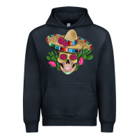 Navy mexican skull sombrero roses cactus serape Urban Hoodie - Artiststas