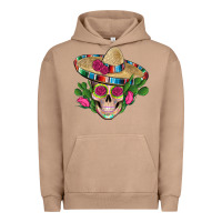 Pigment Burro mexican skull sombrero roses cactus serape Urban Hoodie - Artiststas