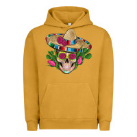 Pigment Peanut Butter mexican skull sombrero roses cactus serape Urban Hoodie - Artiststas