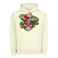 Pigment Pistachio mexican skull sombrero roses cactus serape Urban Hoodie - Artiststas