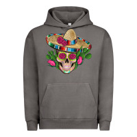 Pigment Tornado mexican skull sombrero roses cactus serape Urban Hoodie - Artiststas