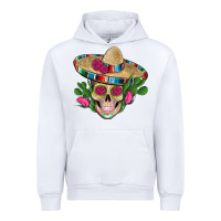 White mexican skull sombrero roses cactus serape Urban Hoodie - Artiststas